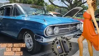 Hooters in Sanford FL Monthly Car Show in the 60 Chevy! August 2023