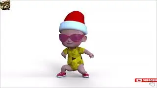 We Wish You a Merry Christmas - 3D Cartoon Baby Santa Dance - 4K