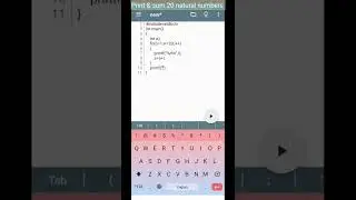 Print & Sum 20 natural numbers programming in c language #shorts #programmer