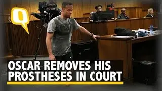 The Quint: Oscar Pistorius Removes Prosthetic Legs in Court, Pleads Leniency