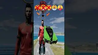 Ronaldo ‼️ Messi ‼️ Benzema ‼️ Mbappe ‼️ Hot Air Ballon 👌⚽ #beamngdrive #simulator #shorts