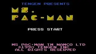 Ms. Pac-Man (Tengen, 1990) - NES Gameplay