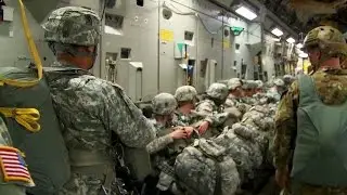 United States Army Alaska Soldiers - C-17 Jump