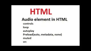 Audio tag in HTML5