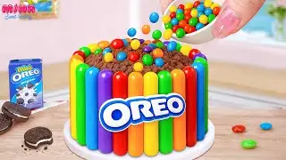 💙Best of Rainbow OREO Cake Recipe💙Colorful Miniature Chocolate Cake Dessert By Mina Sweet Baking