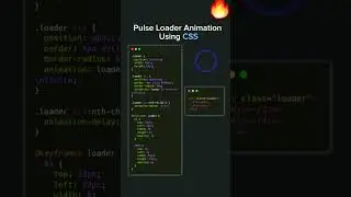 Pulse Loader Animation using CSS    #frontenddeveloper #html #css #youtubeshorts