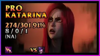 PRO Katarina Replay Played 274 91% games [TwTv Meloneasy] | KDA 8 / 0 / 1 MID GrandMaster (NA)