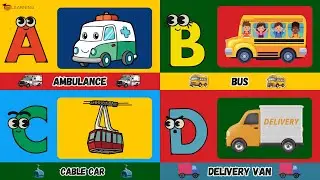 ABC City Vehicles Song | Learn A to Z Transportation for Kids! 🚗🎶 | #abcd #kids