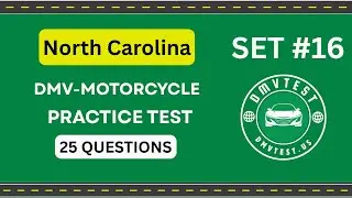 North Carolina DMV Motorcycle Test 2025 | 25 Real Practice Questions | DMV Test 2025 Set #16