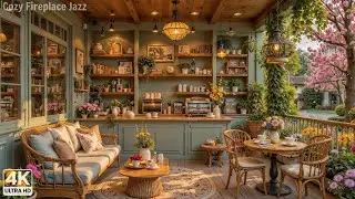 Spring Coffee Shop Ambience - Relaxing Jazz Music & Cafe Noise For Studying & Working
