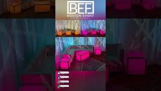 Excellent seating arrangement for a cozy corner lounge. #boston #event #furniture #seating #tables
