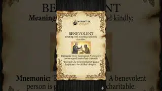 Daily English Practice | Benevolent | Mnemonic | GRE | IELTS | TOEFL | Vocabulary