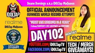 OFFICIAL iDOLTap MaQueen Guinness World Record Attempt! MONTHLY GIVEAWAYS! #oneofakind #realme