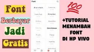 Cara menambahkan font di hp vivo!! 100% WORK !!!