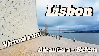 Lisbon streets. Virtual Running Video For Treadmill with Music In #Lisbon