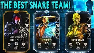 MKX Mobile. AMAZING SNARE TEAM with Injustice 2 Raiden. They Will Not Escape!