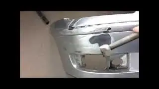 Cum se repara o bara de plastic cu plasa metalica