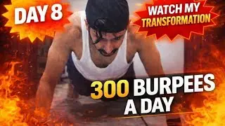 300 Burpees Everyday - Day 8 | Real Struggle & Discipline | 12th Jan #burpees #fitness #discipline