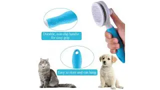 SKAFA | Cat Grooming Brush | Pet Hair Brush | Self Cleaning Slicker Brushes for for Dogs Cats