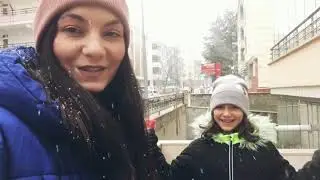 Snowy day.Baking banana bread.School holidays.Снежный день.Печём банановый хлеб.Каникулы)))