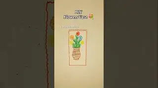 Easy Flower Vase Drawing for Kids 💐 | DIY Colorful Art Banku Bhaiya #shorts #diy #art #viral #banku