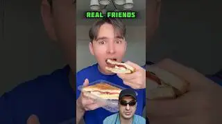 ger&ccedil;ek arkadaş vs sahte arkadaş 😍❤️ #challenge #challengeshorts #keşfet #food #sandwich #memes