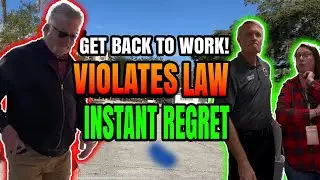 Get Back To Work! - City Worker Owned Interrupting Investigation - Violated Law