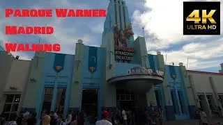 Parque Warner  Madrid Walkthrough 2021 4K Batman Superman dc comics