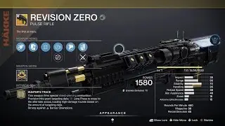 REVISION ZERO -Destiny 2 - Shape and Reshape PERKS - Good Hip Fire- How to Full Auto - Decent Rifle!