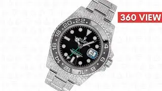 Custom Diamond Set Rolex GMT-Master II Black Dial Watch 116710LN - Time4Diamonds