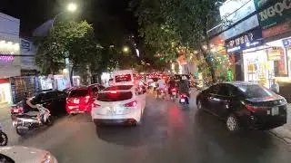 Driving through Hai Phong, Vietnam city center
