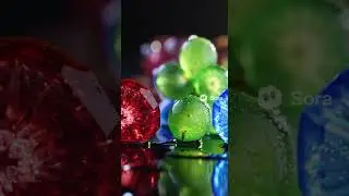 Ultra-Macro Glass Fruit ASMR Symphony | Slice Ruby Apples, Emerald Grapes, & Sapphire Lemons