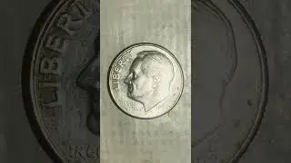 1998-D Roosevelt Dime Die Chip Full bands #P9F4