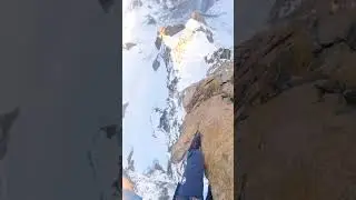 Massive exposure at 4000m on Dent du G&eacute;ant #alps #alpinism #mountaineering #alpineclimbing #climbing