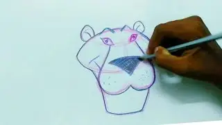 How to draw pink panther step by step for kids