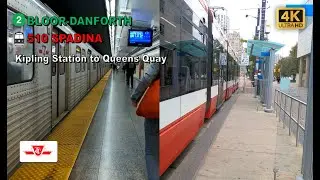 TTC POV Walk: Kipling Station to Queens Quay Via Spadina Station【4K】