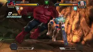 Red hulk vs Cable mine boss AW