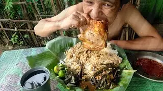 Delicious chicken eating and cooking🤤| with king chilly_mountain -villageBoy
