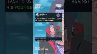 Itachi 😈 Use Amaterasu 🖤 Against Sasuke 🔥🥶 || #viralshort