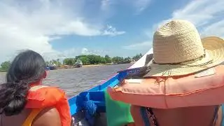 Speedboat ride back from Leguan to Parika Stelling Guyana June 2021