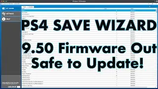 PS4 Save Wizard Update - 9.50 Firmware Released | Ok To Update System!💥