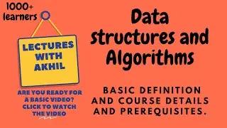 Data structures and Algorithms in English|Lecture-1|course details and prerequisites|