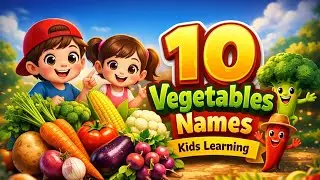 Ten Vegetables Name in English and Hindi 🥕 | Kids Learning Vegetables | The Prateek Bro