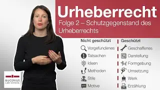 Schutzgegenstand des Urheberrechts | Urheberrecht | Folge 2 (Prof. Dr. Kuschel)