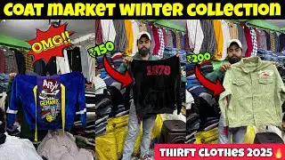 Coat market Jama Masjid Delhi | export surplus winter collection 2025🔥| Thirft market Delhi 