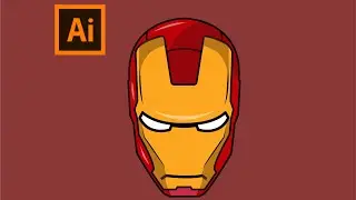 How to make IRON MAN Helmet Mask (Image to Vector) - Adobe Illustrator Tutorial