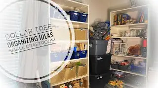 Dollar Tree Organizing Ideas and Craft Room Tour