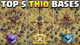 Top 5 TH10 War Base Layouts | Clash of Clans (With Links) 2026
