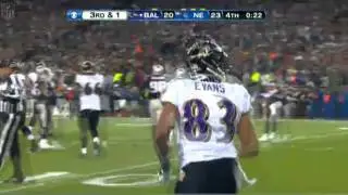 Lee Evans drop game winning pass for baltimore ravens