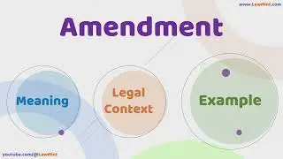 Amendment Meaning Legal Context & Example Legal Terms Simplified @LawMint